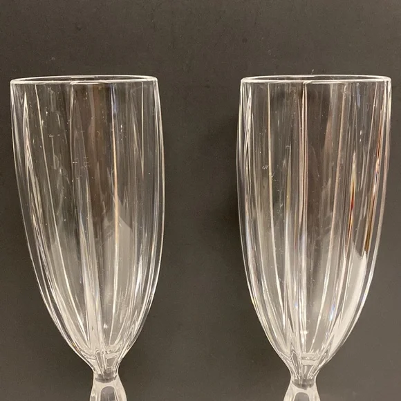 Marquis Waterford Omega Flute Set Of 2 Champagne Crystal Glasses - Picture 3 of 13